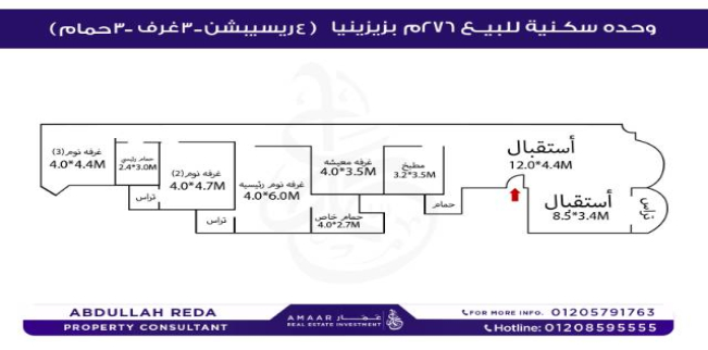 شقة للبيع فى قسم الرمل - الإسكندرية